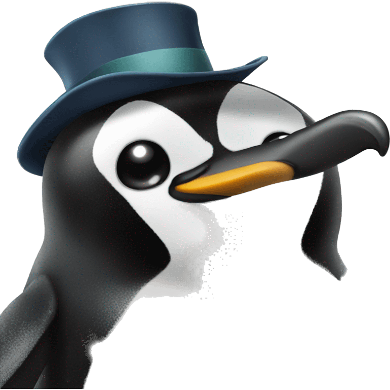 pinguin with a hat emoji