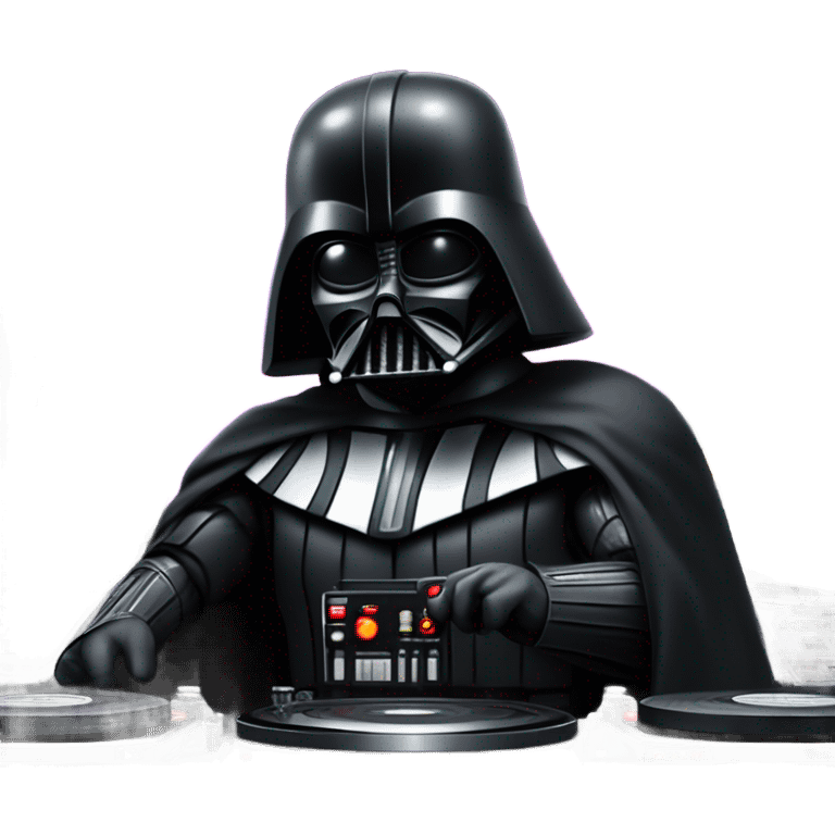 Darth Vader as a DJ emoji