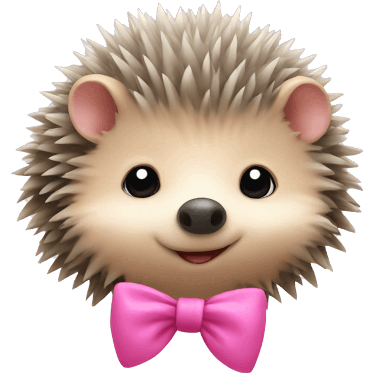 hedgehog with a pink bow emoji