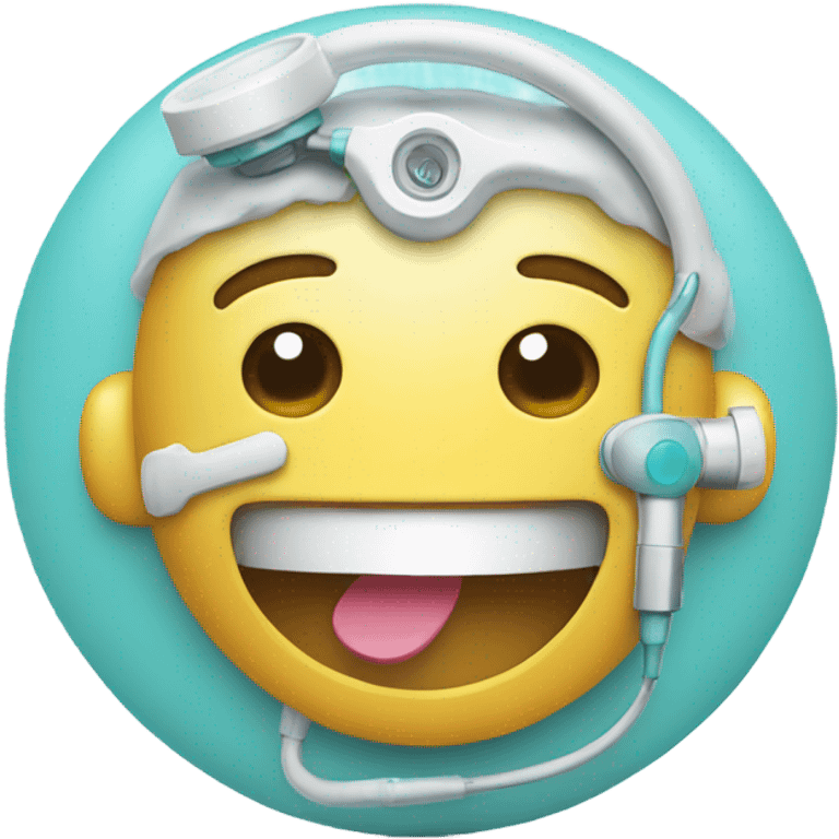 Medical device happy and smiling emoji