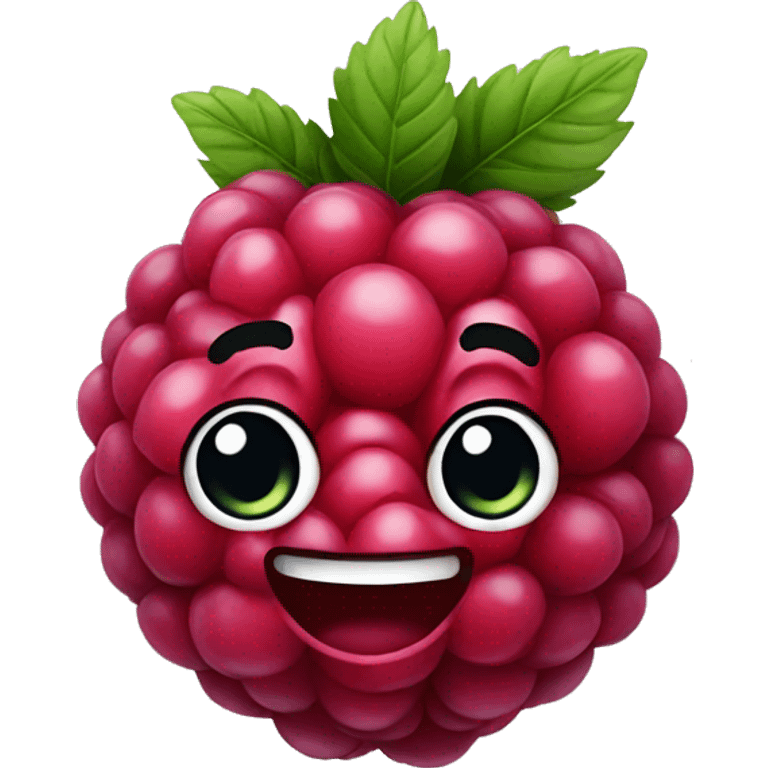 Smiling raspberry  emoji