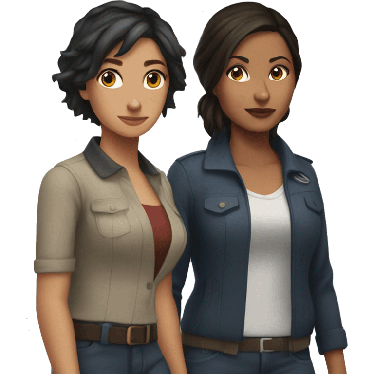 Elena Fisher and Chloe Frazer emoji