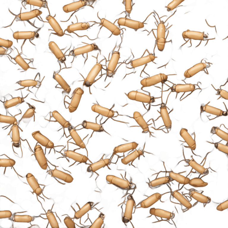 An anthill seen from above, with thousands of ants at work emoji