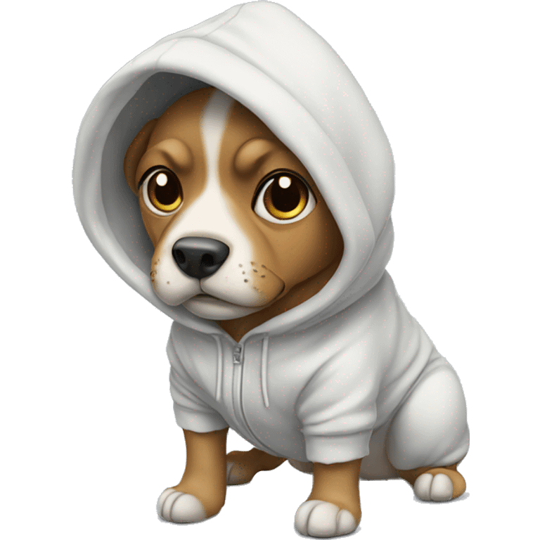 dog wearing a hoodie emoji