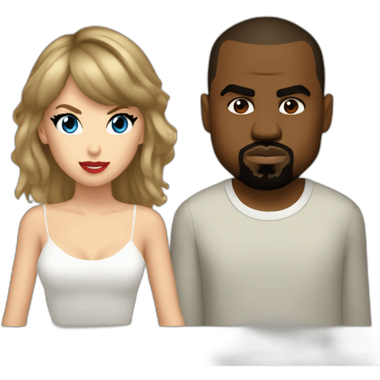 Taylor swift vs kanye west emoji