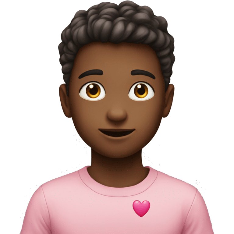 Pink heart with boy  emoji