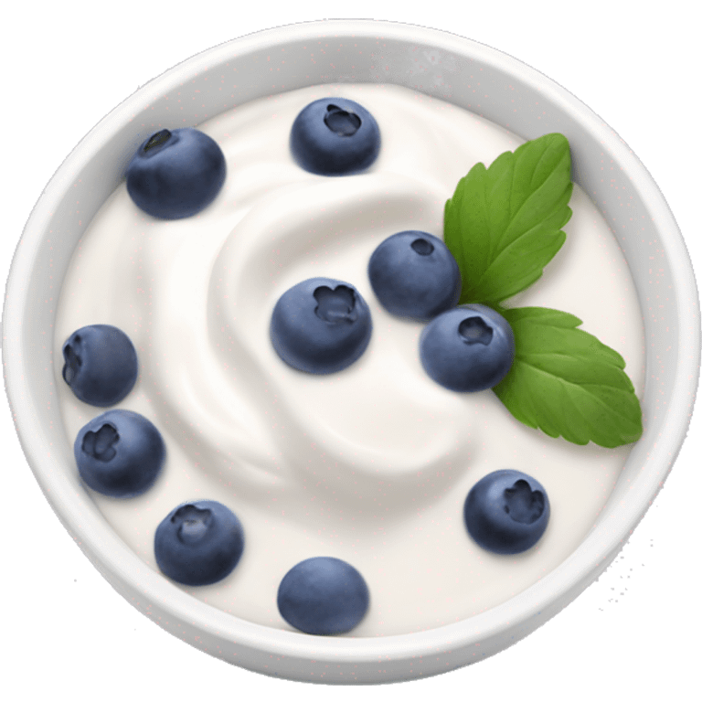 Yogurt bowl with blueberries  emoji