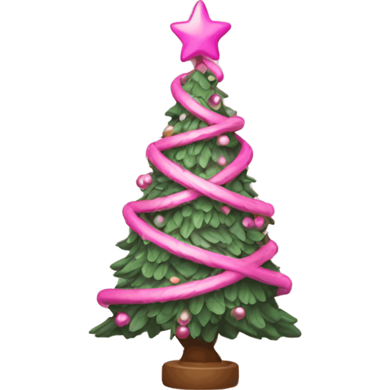 pink Christmas tree emoji