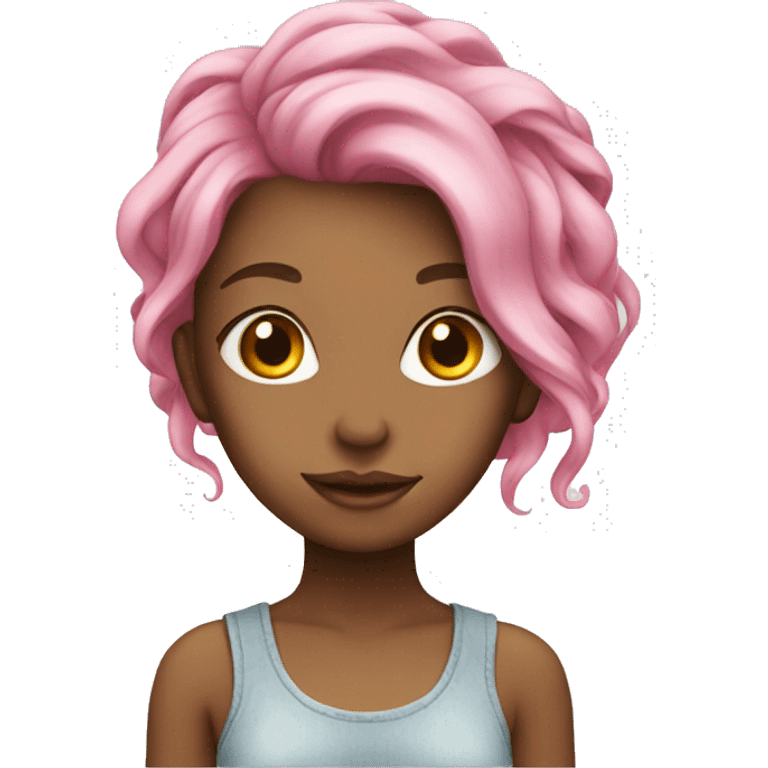 beautiful girl with pink hair emoji