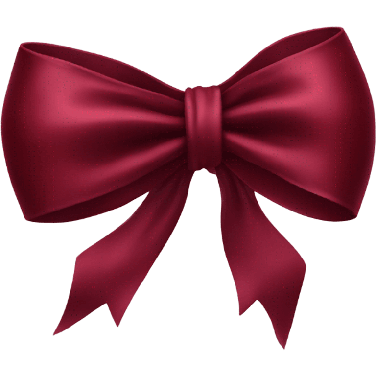 dark red silk bow emoji