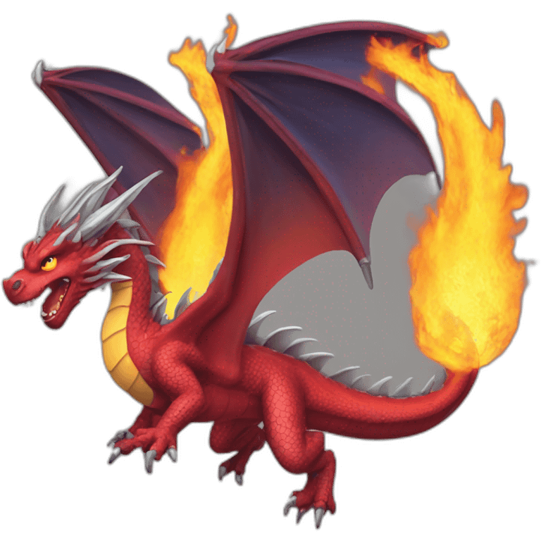 flying dragon fire emoji