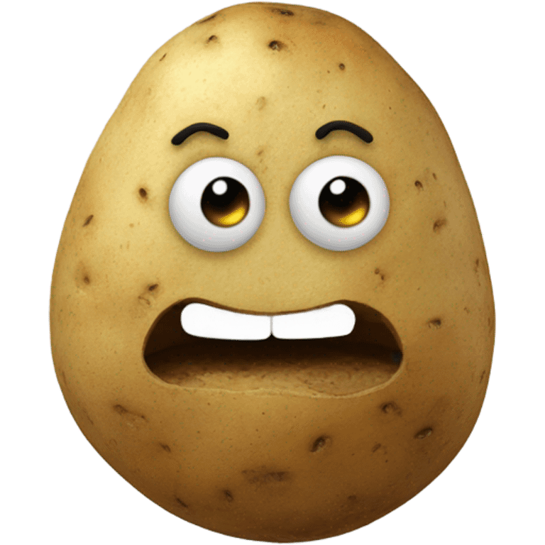 Potato with a face emoji