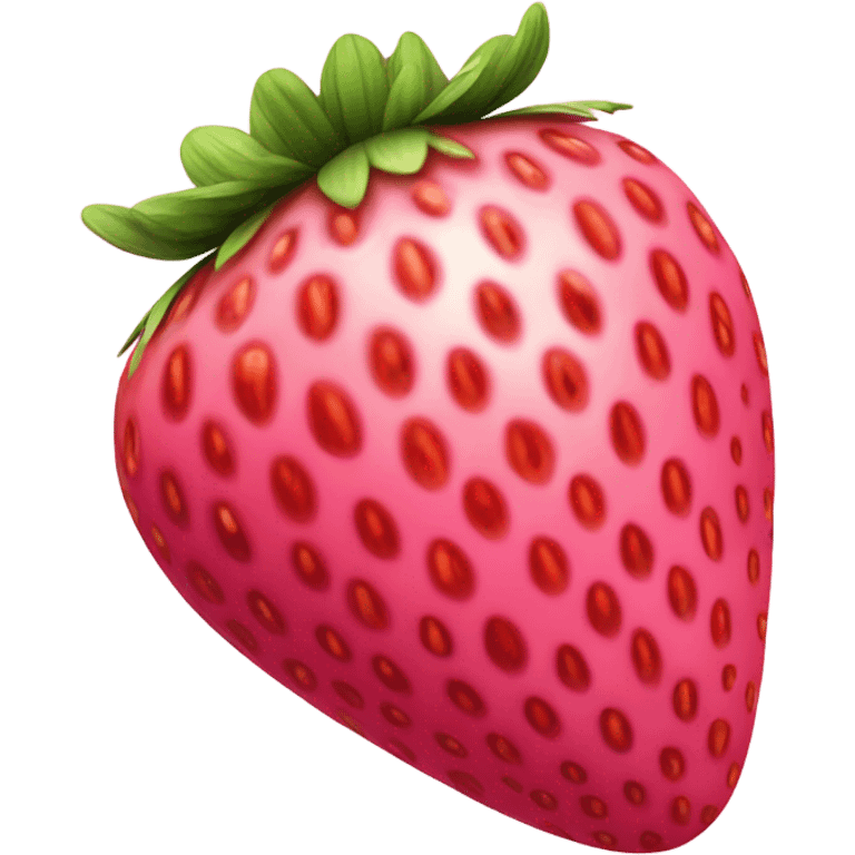 Pink strawberry emoji