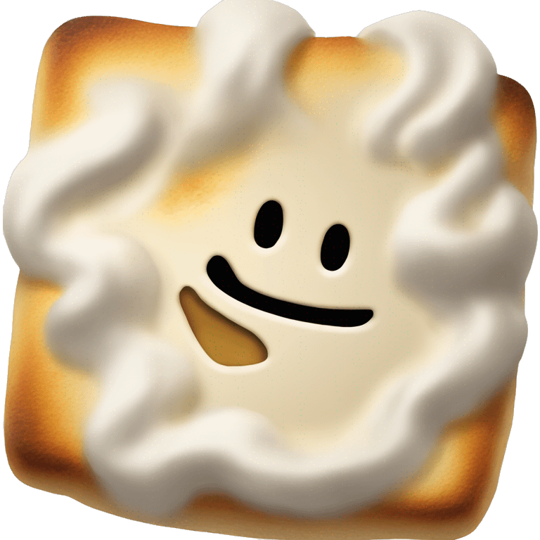 toasted marshmallow no face emoji