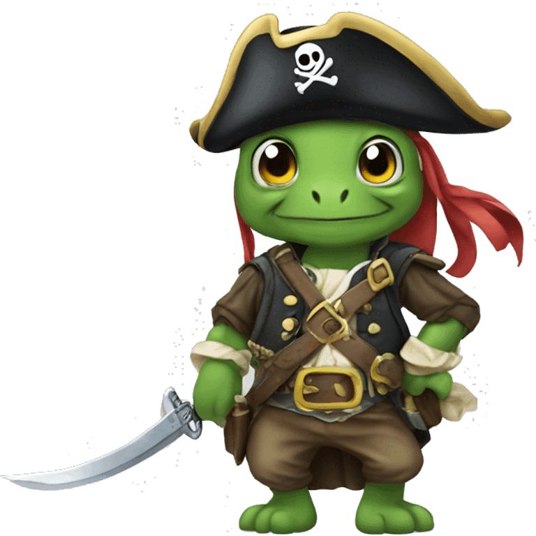 Pirate turtle manga emoji