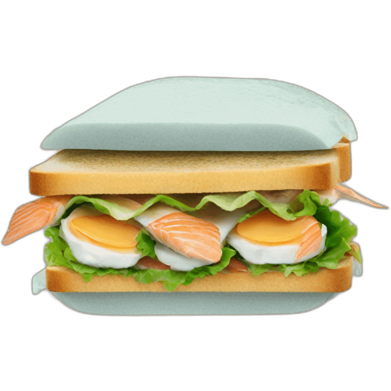 sandwich with fish emoji