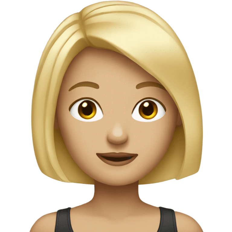 blonde girl with bob emoji