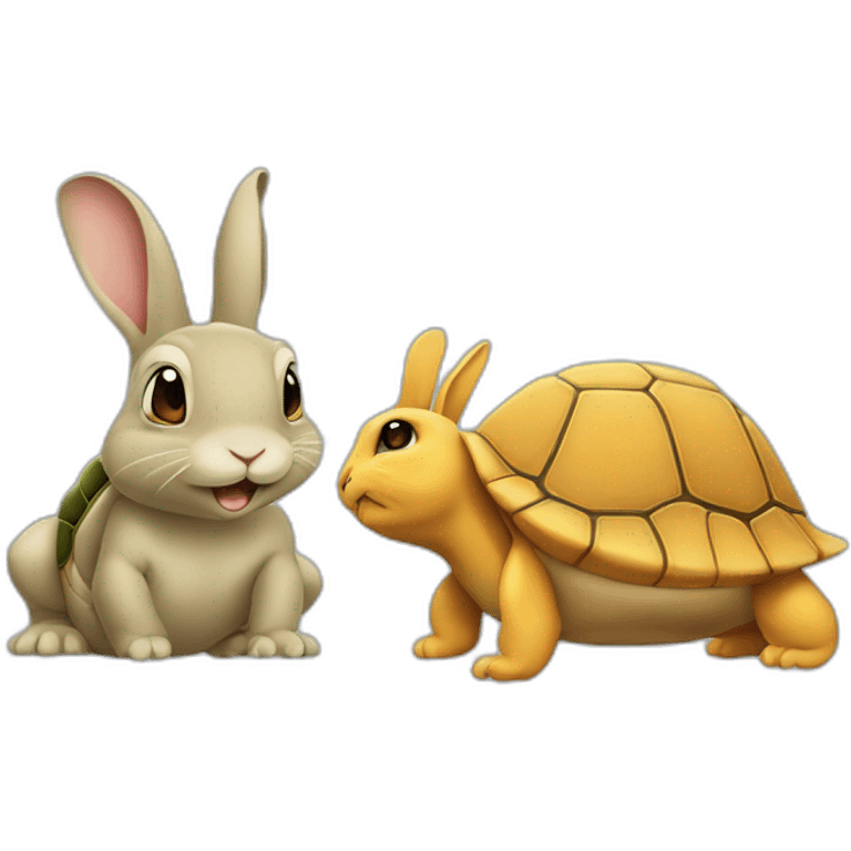 Tortue et lapin emoji