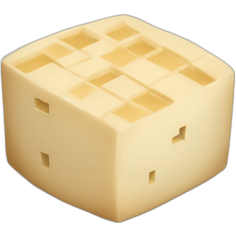 round tofu with a grid pattern on top emoji