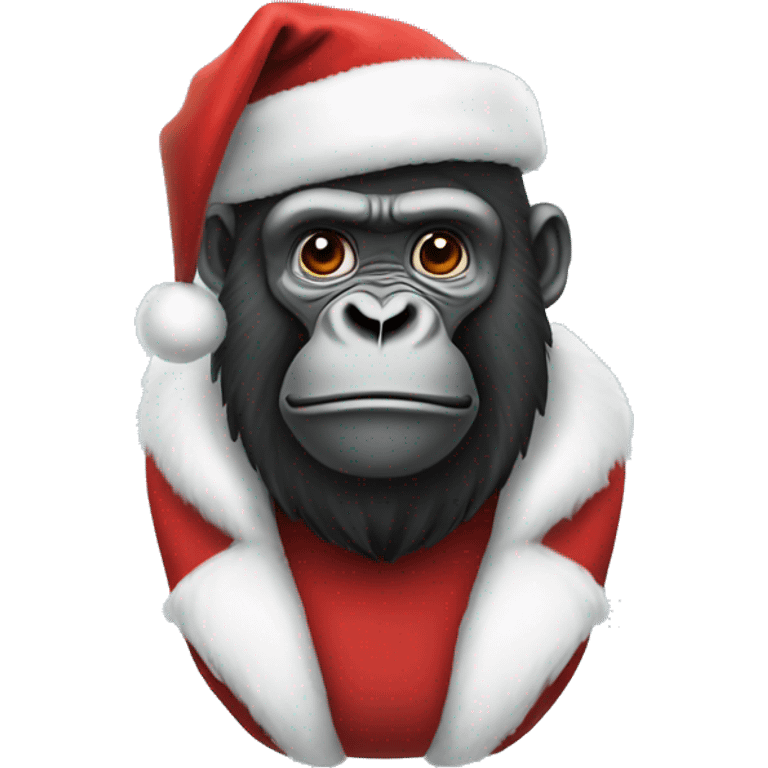 Gorilla santa claus emoji