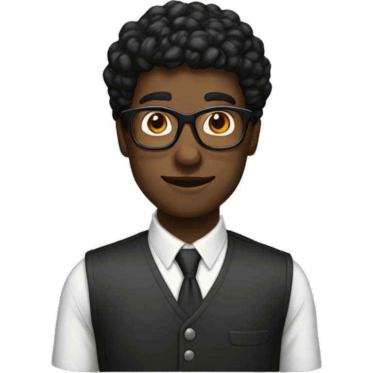 black nerd emoji