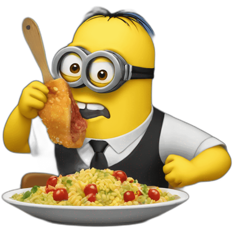 Minion eating trump for dinner emoji