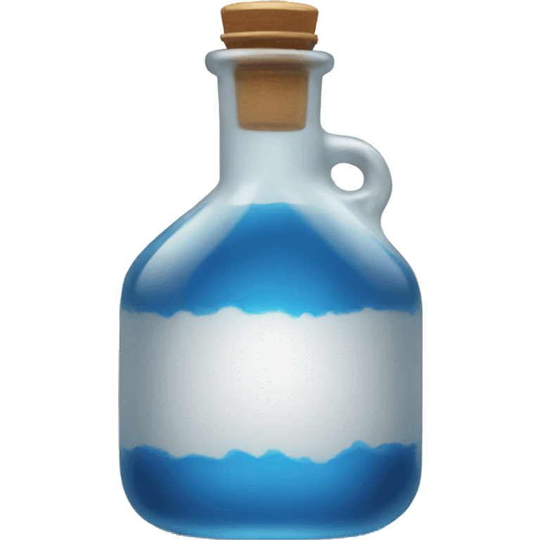 A flask with a blue substance emoji