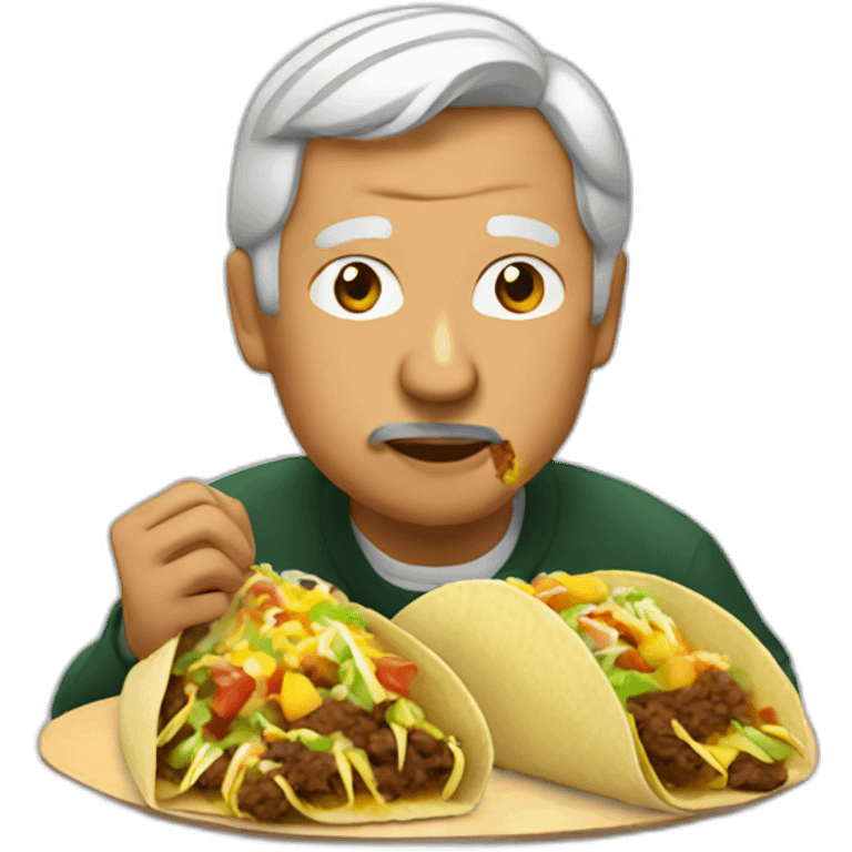 AMLO eating tacos emoji