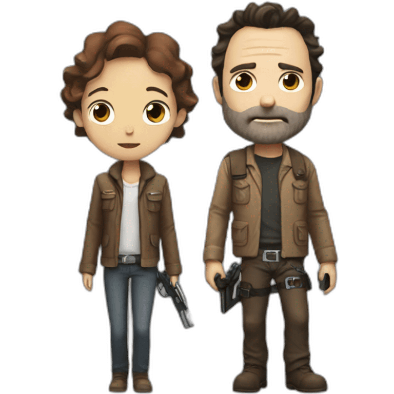 Rick Grimes and Puchi emoji