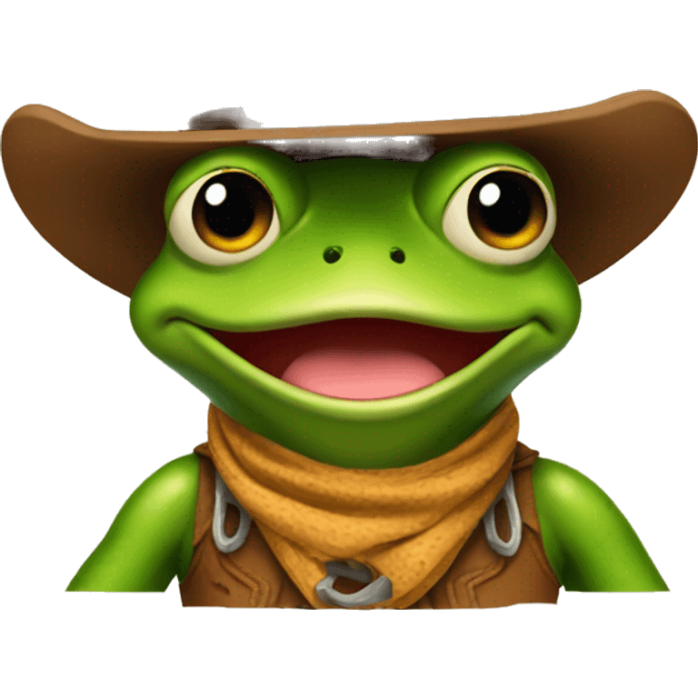 Cowboy frog emoji