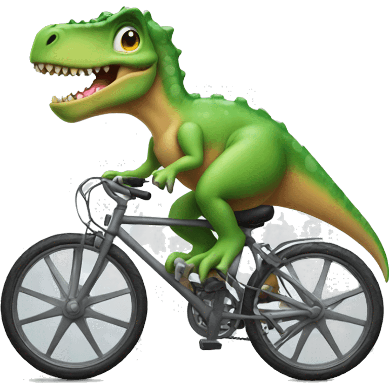 Dino on a bike emoji