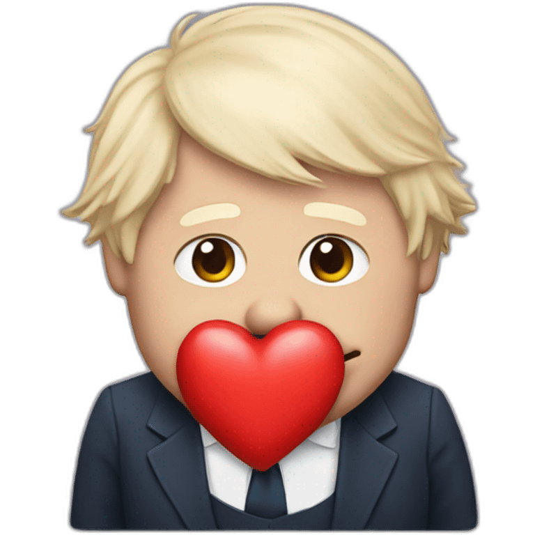 Boris Johnson with a love heart emoji