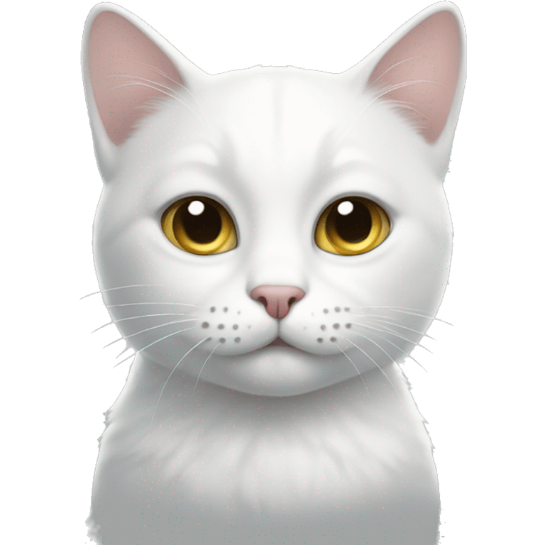 White cat with grey spots emoji