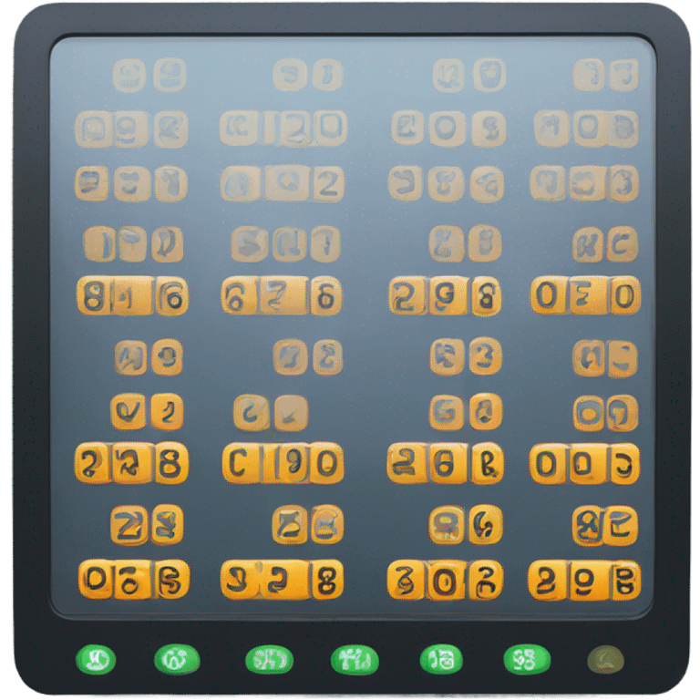 A digital screen showing carb count. emoji