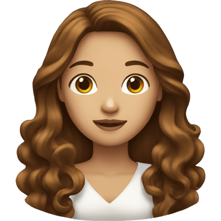 Long brown hair woman emoji