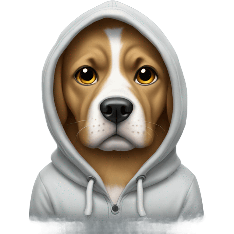 Dog wearing hoodies  emoji