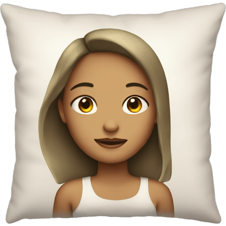 a girl with a pillow emoji