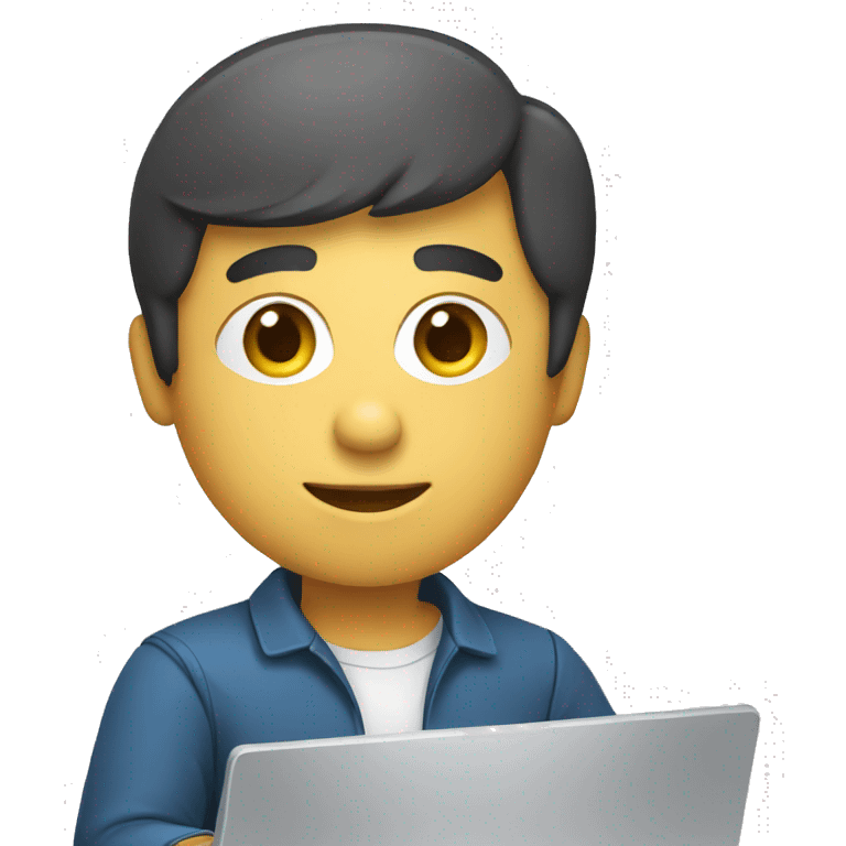 QA Engineer working with laptop emoji