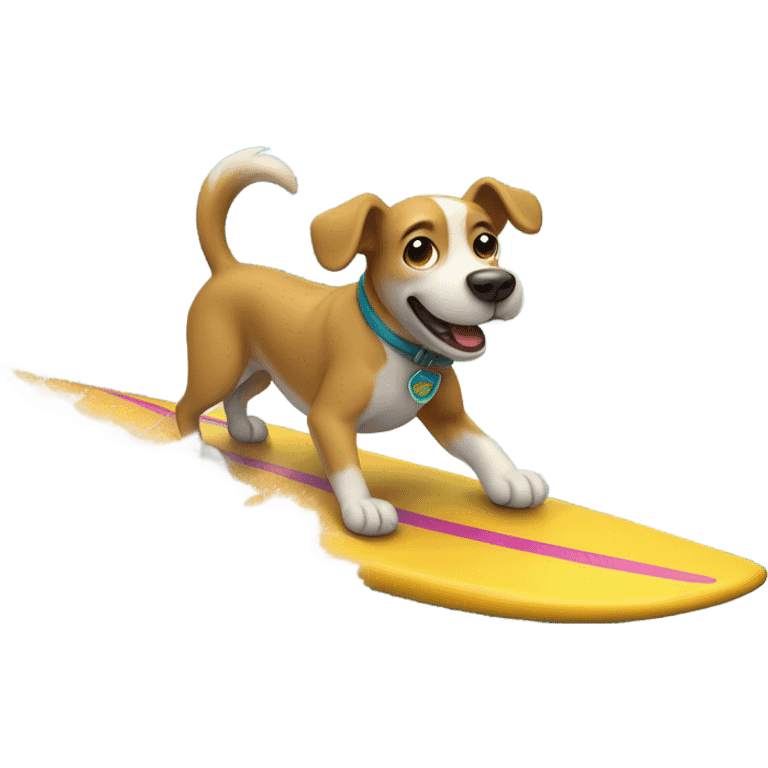 Dog surfing emoji