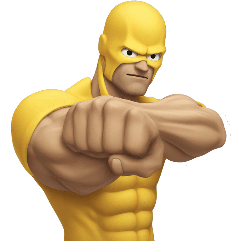 yellow muscle long arm emoji