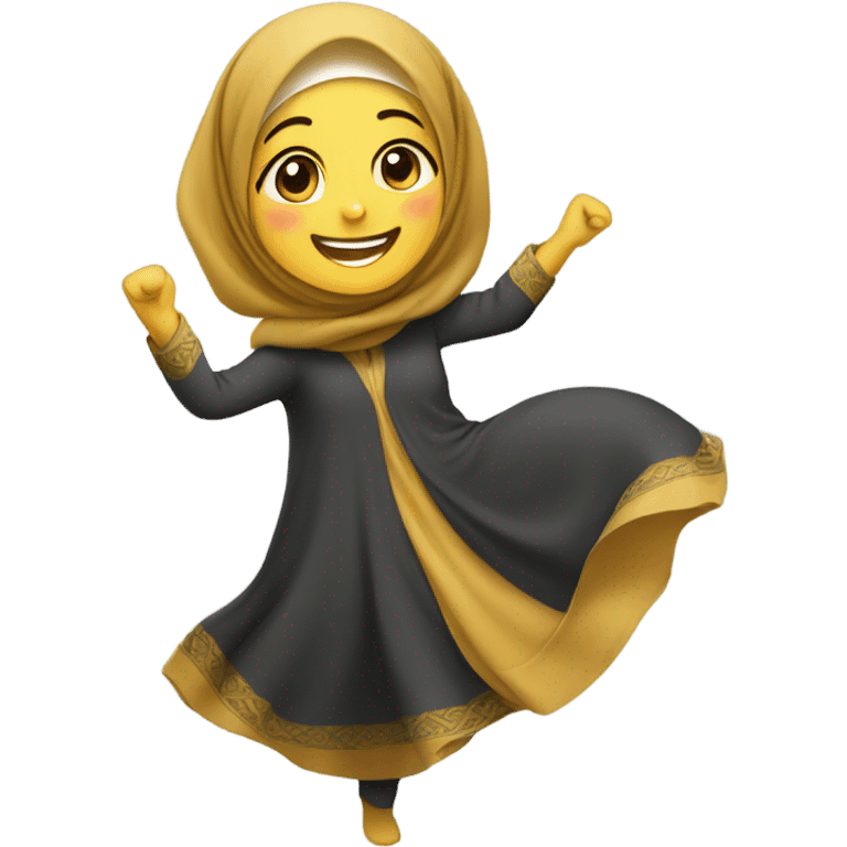 Hijabi girl getting lit emoji