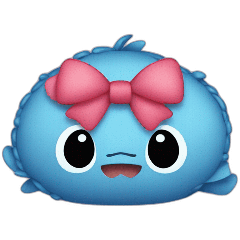 Stitch with a bow emoji