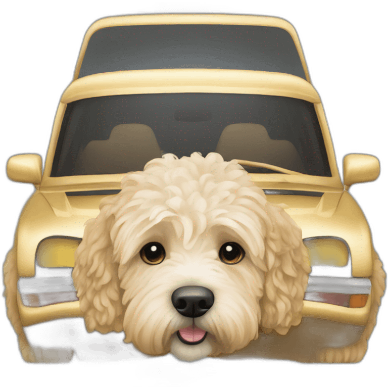 Goldendoodle car emoji