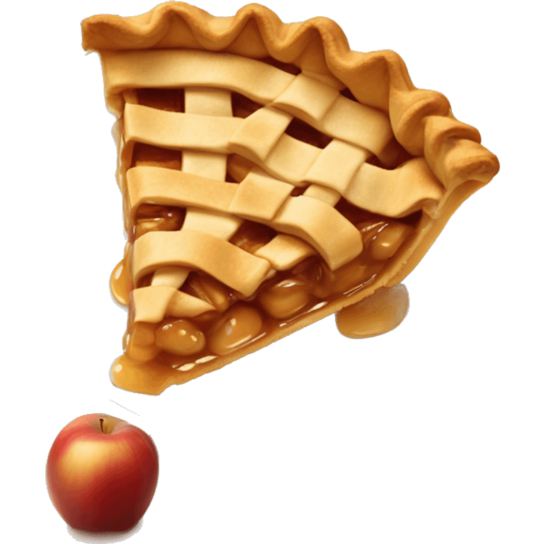 Apple pie on the beautiful plate  emoji