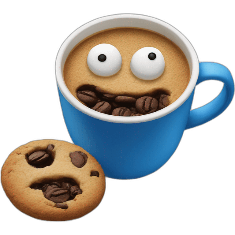 cookie monster coffee emoji