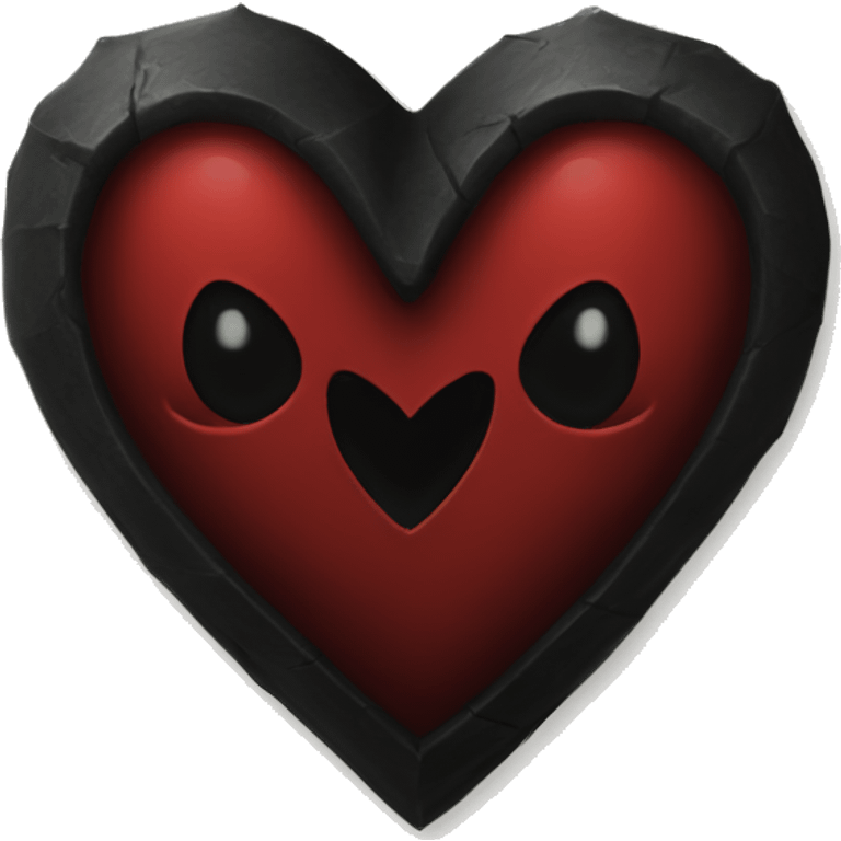 Red and black gothic heart emoji