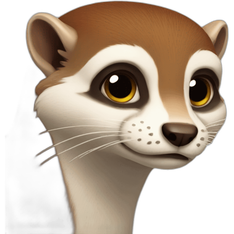 Grumpy weasel emoji