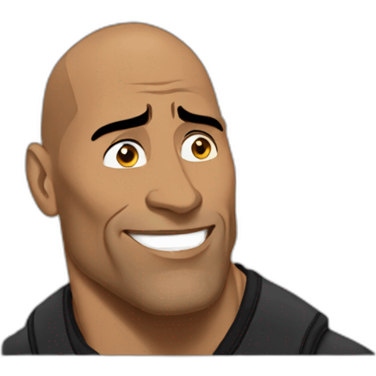 The rock meme emoji