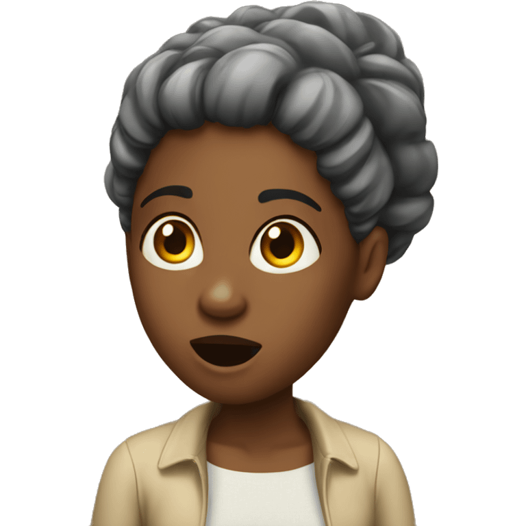 Black women surprised emoji