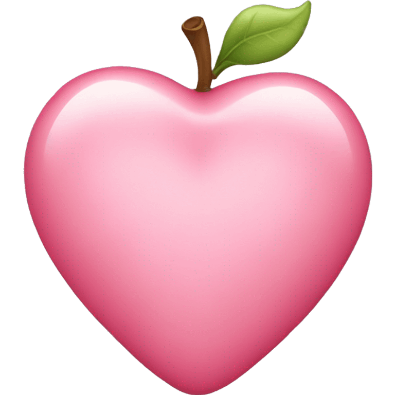 Light pink heart apple emoji emoji